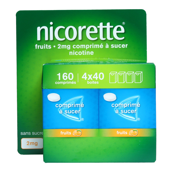 Nicorette 2 mg fruits comprimés à sucer