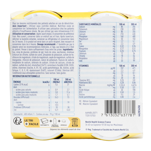 Renutryl Booster boisson hyperprotéinée hypercalorique