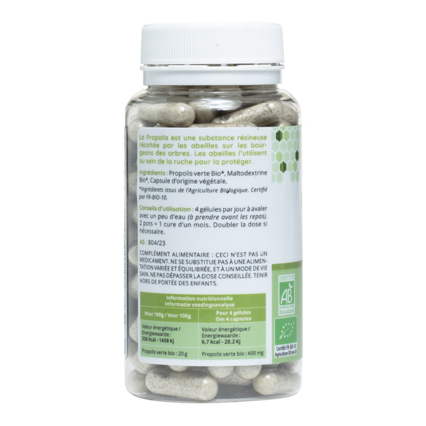 Propos Nature Propolis verte bio gélules