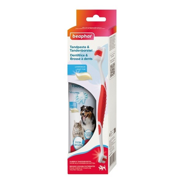 Beaphar Brosse à dents et dentifrice Chien Chat