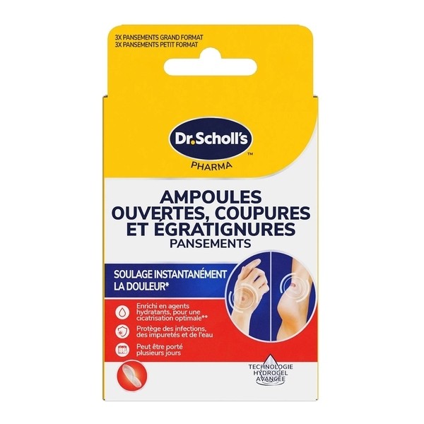 Scholl pansements ampoules ouvertes coupures égratignures