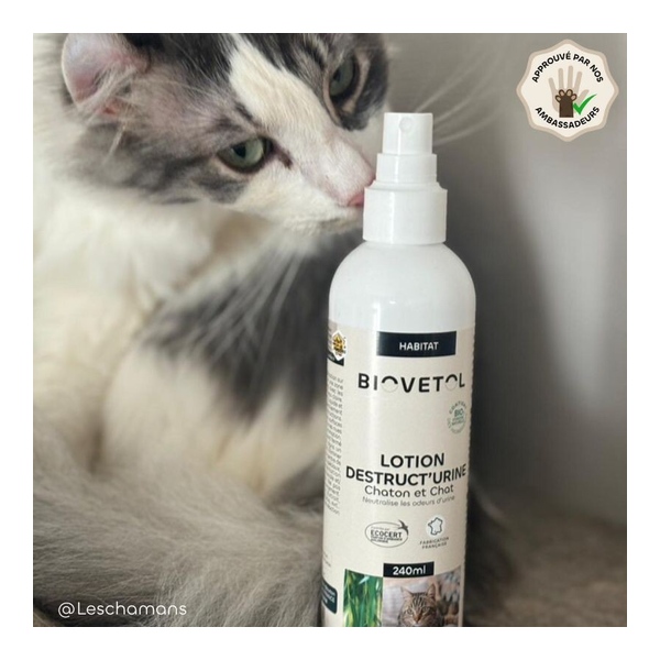 Biovetol Lotion Destruct'urine chat et chaton