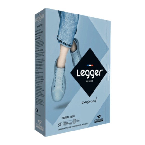 Chaussettes de contention Femme Legger casual tech classe 2