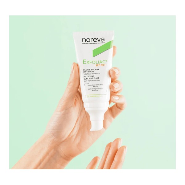 Noreva Exfoliac Fluide solaire matifiant SPF 50+