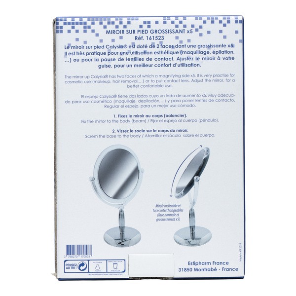 Miroir grossissant sur pied