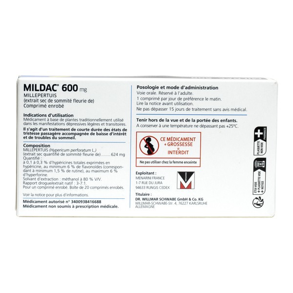 Mildac 600 mg comprimés