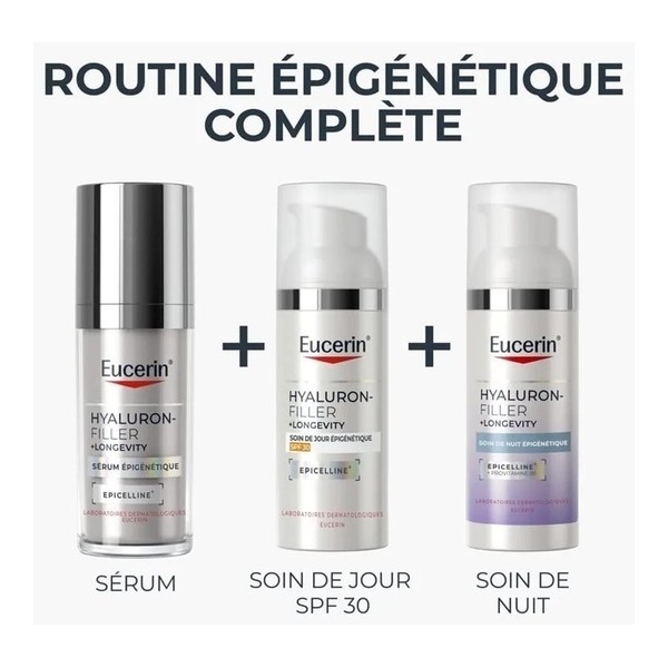 Eucerin Hyaluron Filler + Longevity Soin de jour épigénétique SPF 30