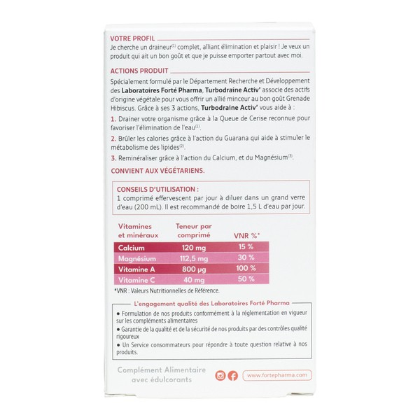 Forté Pharma Turbodraine Activ' effervescents