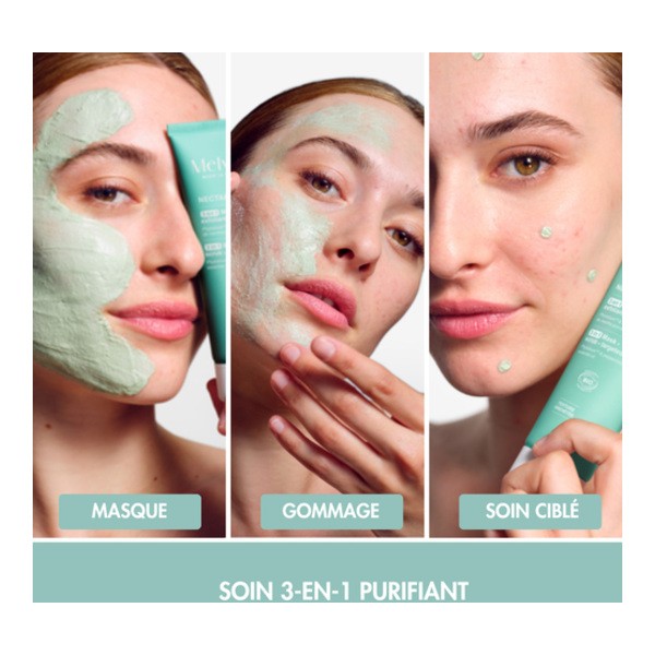 Melvita Nectar Pur Masque exfoliant 3 en 1 bio