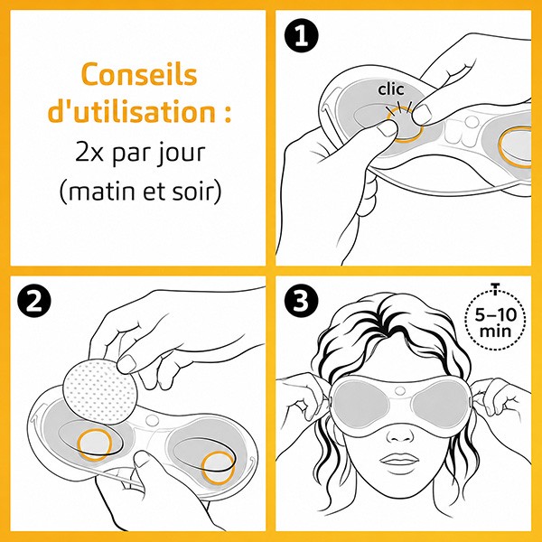 Masque chauffant pour les yeux Posiforlid