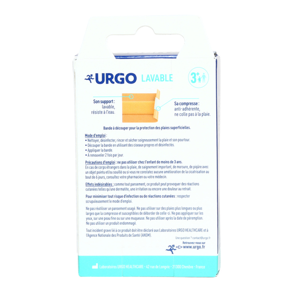 Urgo Lavable Bande pansement à découper