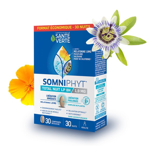 Santé Verte Somniphyt Total Nuit LP 8H 1,9 mg comprimés