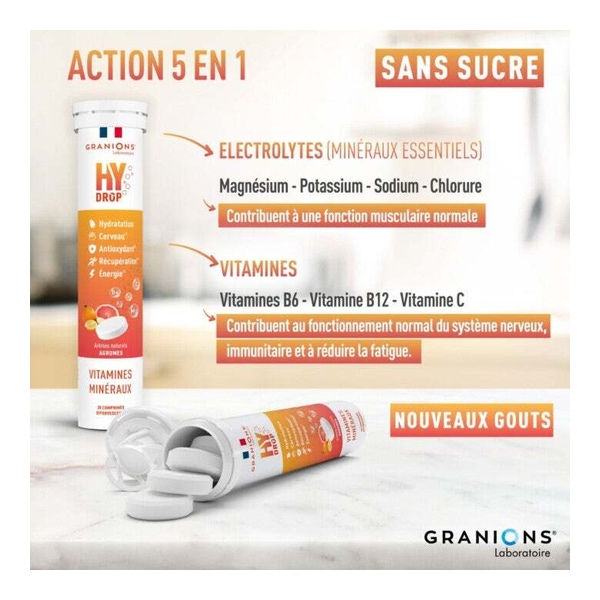 Granions Hydrop Vitamines et Minéraux comprimés