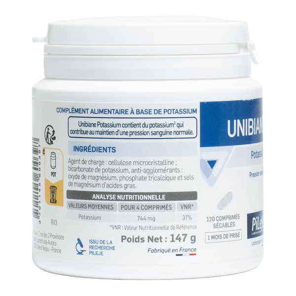 Pileje Unibiane Potassium comprimés