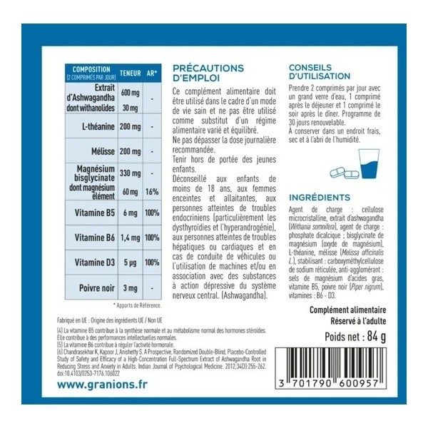 Granions Cortisol Balance comprimés
