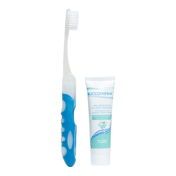 Buccotherm kit de voyage brosse à dents + dentifrice 25 ml