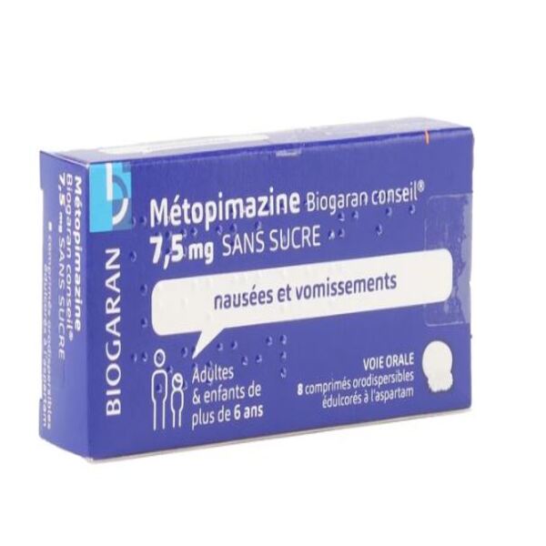 Métopimazine 7,5 mg comprimé orodispersible