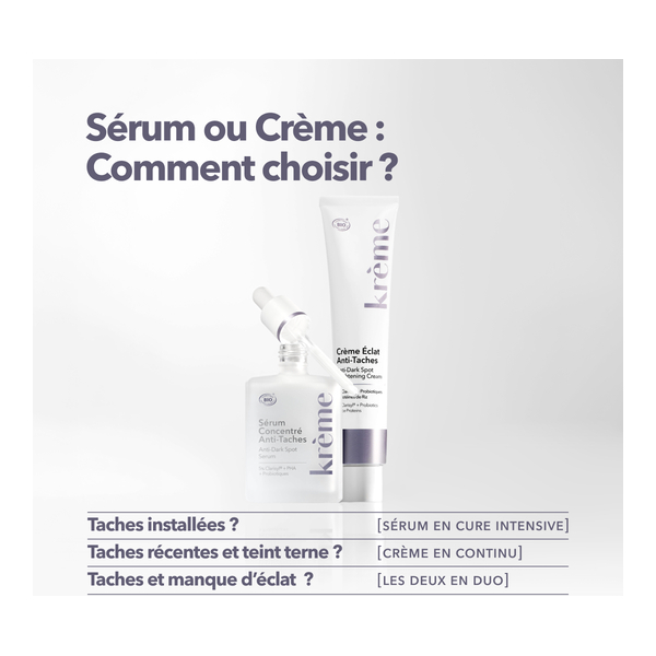 Krème sérum concentré anti taches bio