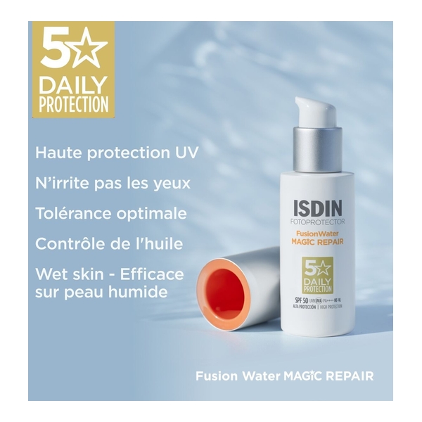 Crème solaire Isdin Fusion Water Magic Repair SPF 50