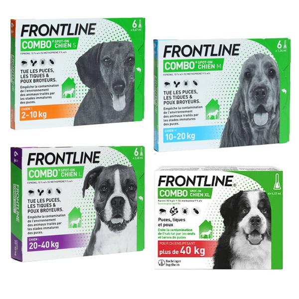 Frontline COMBO pipettes anti puce pour chien