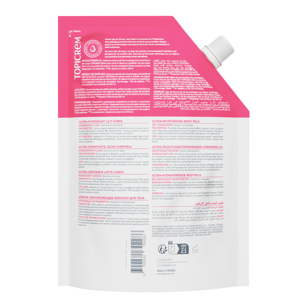 Topicrem lait corps ultra hydratant
