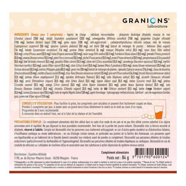 Granions All In One Energie Immunité comprimés