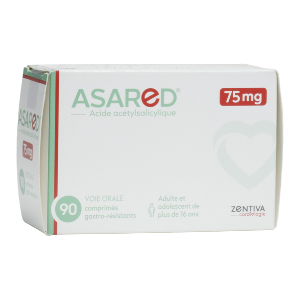Acide acétylsalicylique 75 mg Asared comprimé