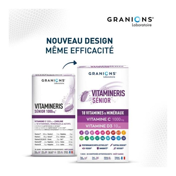 Granions Vitamineris Senior comprimés effervescents