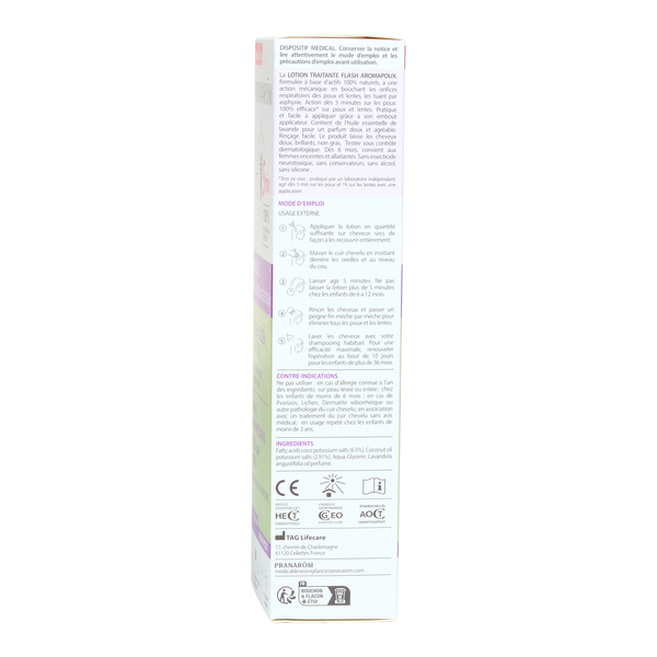 Pranarom Aromapoux Lotion anti poux et lentes Flash