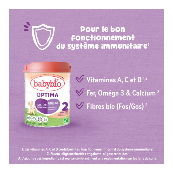 Babybio Optima Lait 2ème âge Bio