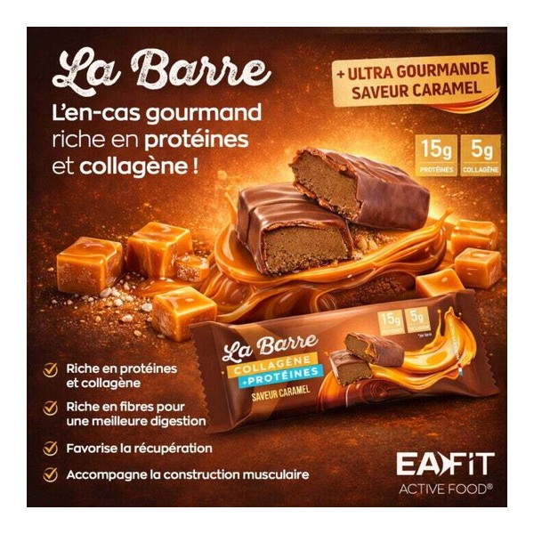 Eafit barre collagène + protéines Caramel