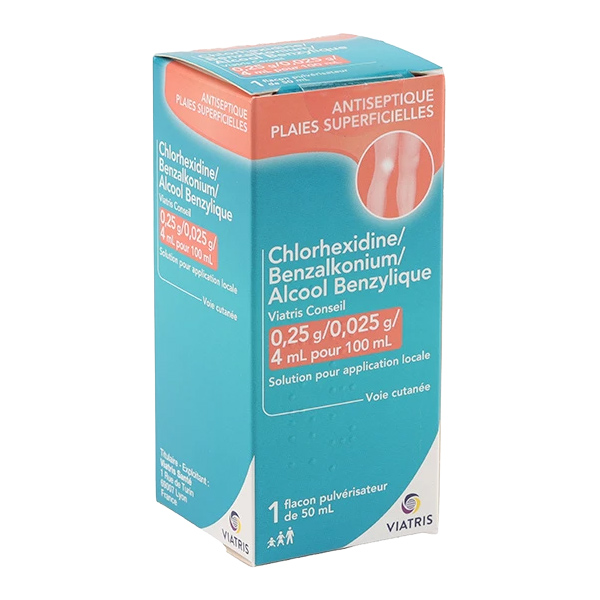Chlorhexidine Benzalkonium Alcool benzylique
