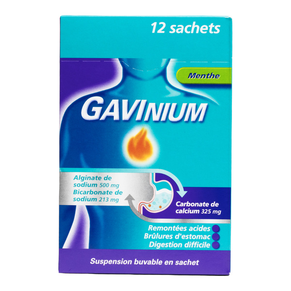 Gavinium menthe suspension buvable en sachets