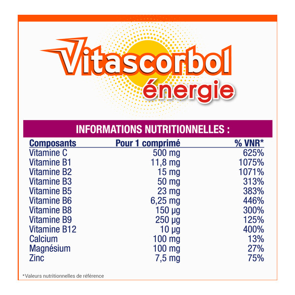 Vitascorbol Energie comprimé effervescent