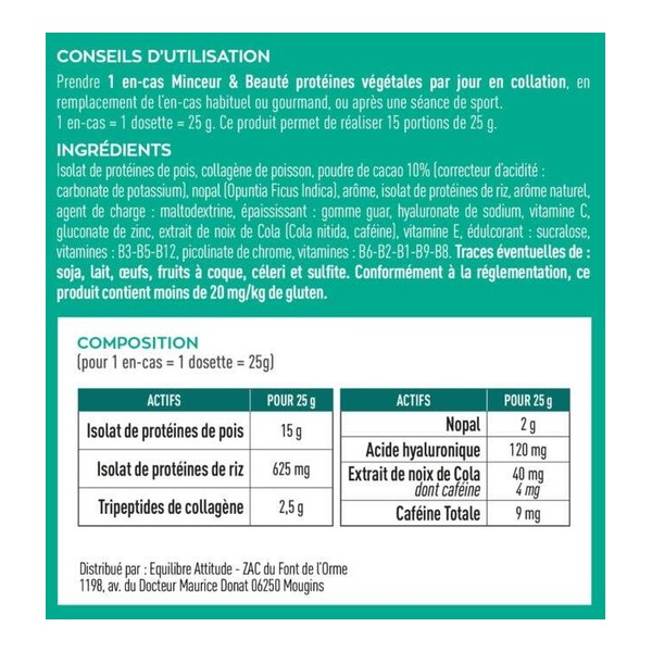 Granions Protéines végétales Minceur et Beauté poudre