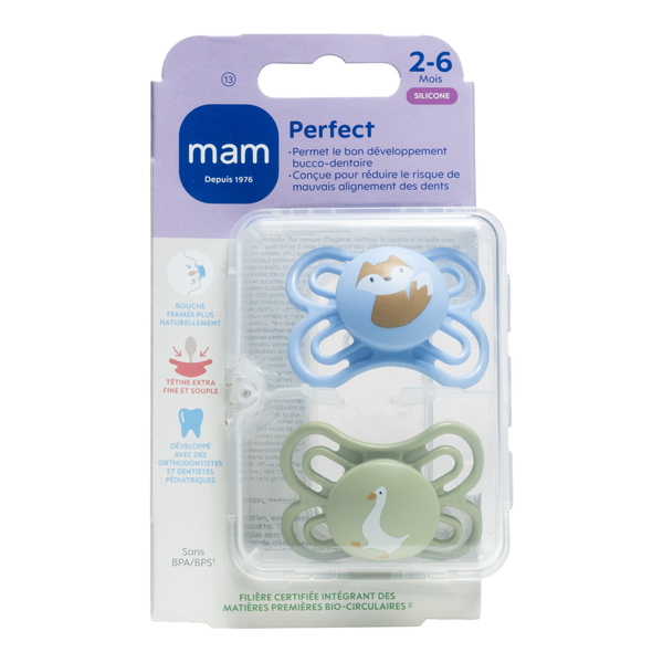 MAM Perfect Sucette silicone anatomique 2-6 mois