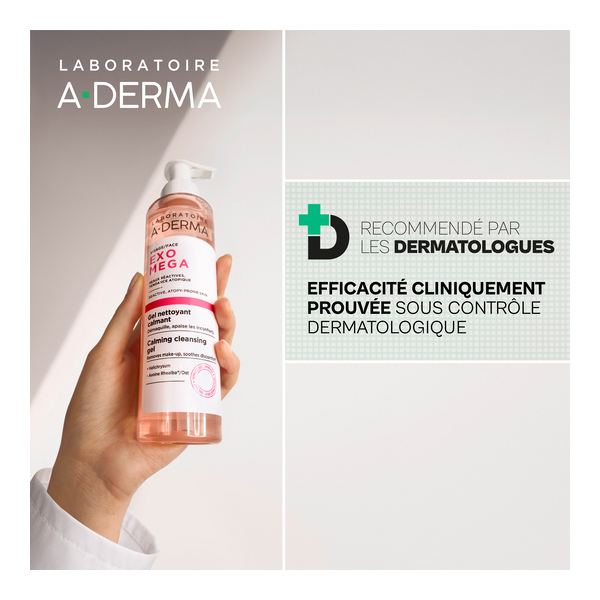 A Derma Exomega Gel nettoyant calmant