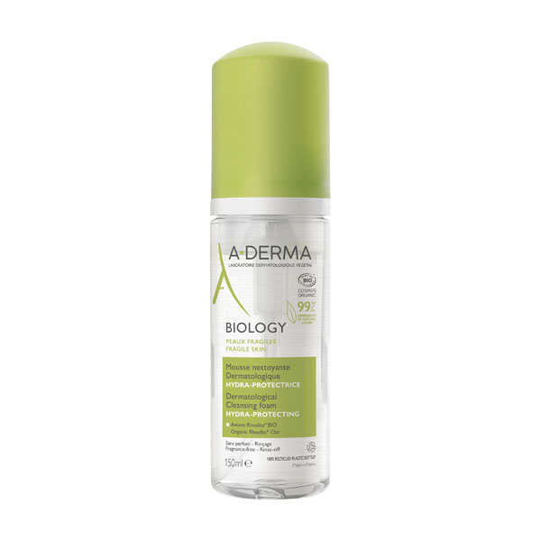 Biology mousse nettoyante dermatologique hydra protectrice bio