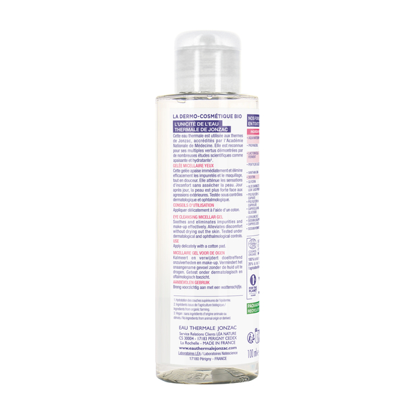 Jonzac Reactive gelée micellaire Yeux Bio