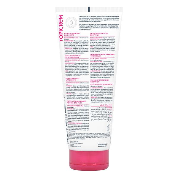 Topicrem lait corps ultra hydratant