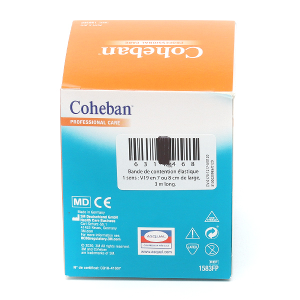 Solventum Coheban bande de contention cohésive 7 cm x 3 m