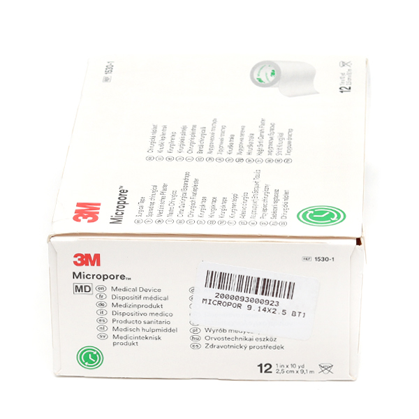 Solventum Micropore sparadrap blanc 2,5 cm x 9,14 m
