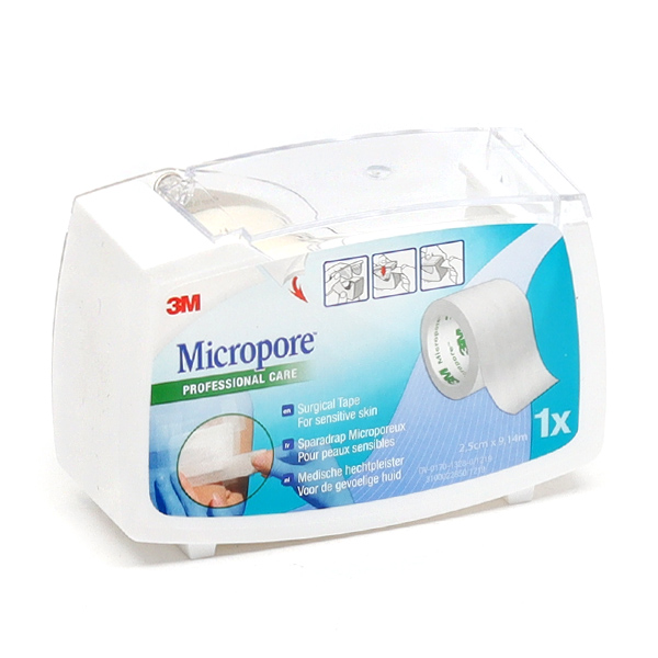 Solventum Micropore sparadrap blanc 2,5 cm x 9,14 m
