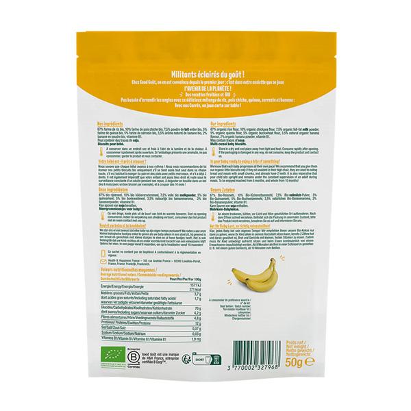 Good Goût carrés banane Bio