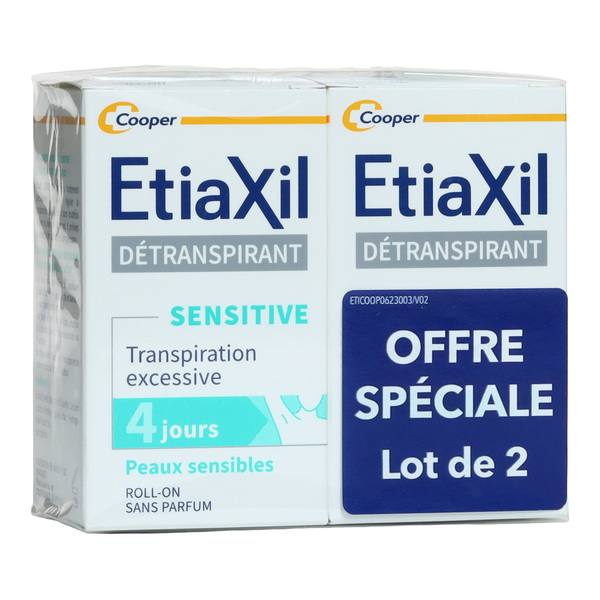 Etiaxil Sensitive Aisselles détranspirant roll-on