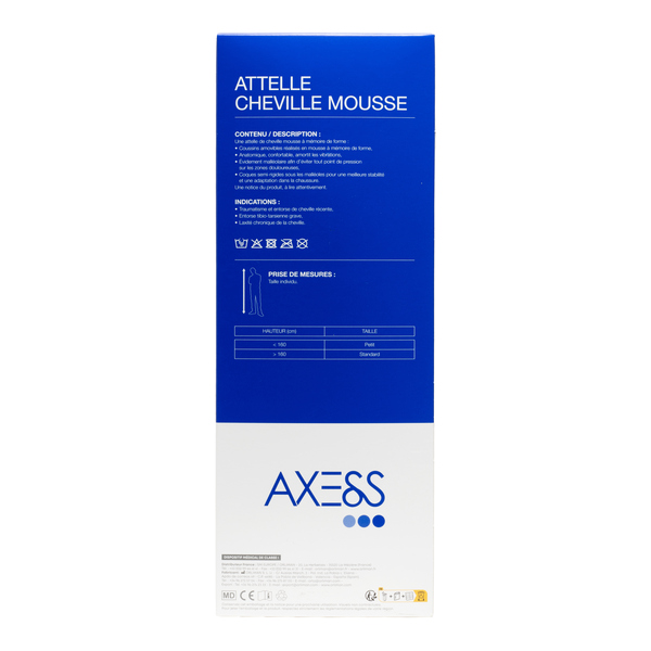 Attelle cheville mousse Axess Orliman