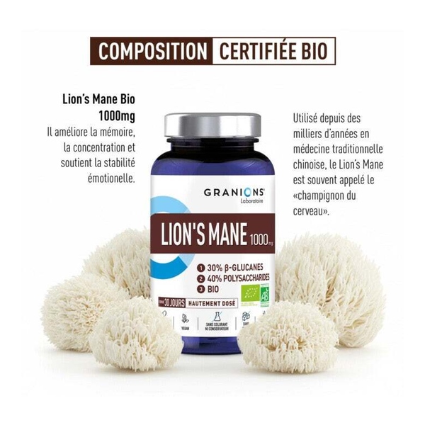 Granions Lion's Mane 1000 mg Bio gélules