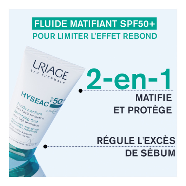 Uriage Hyséac Mat fluide hydratant matifiant SPF 50+