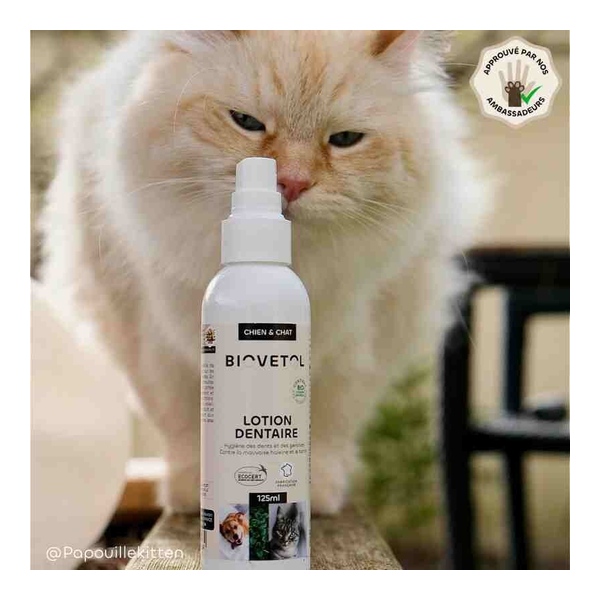 Biovetol Lotion dentaire chien et chat