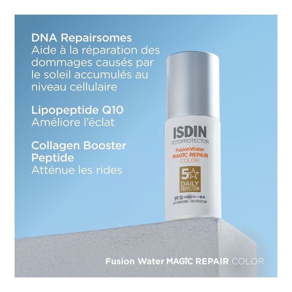 Crème solaire teintée Isdin Fusion Water Magic Repair Color SPF 50